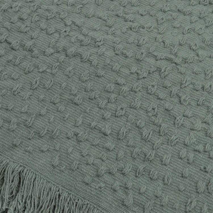 Plaid aus Baumwoll-Jacquard mit Wassertropfenmuster