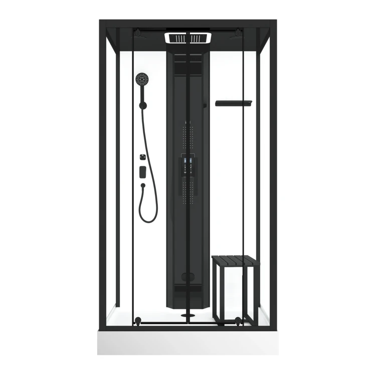 Cabine de douche hammam rectangulaire avec hydromassage