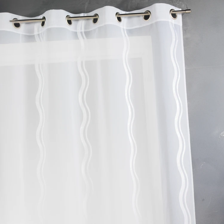 Tenda trasparente jacquard a righe verticali ondulate