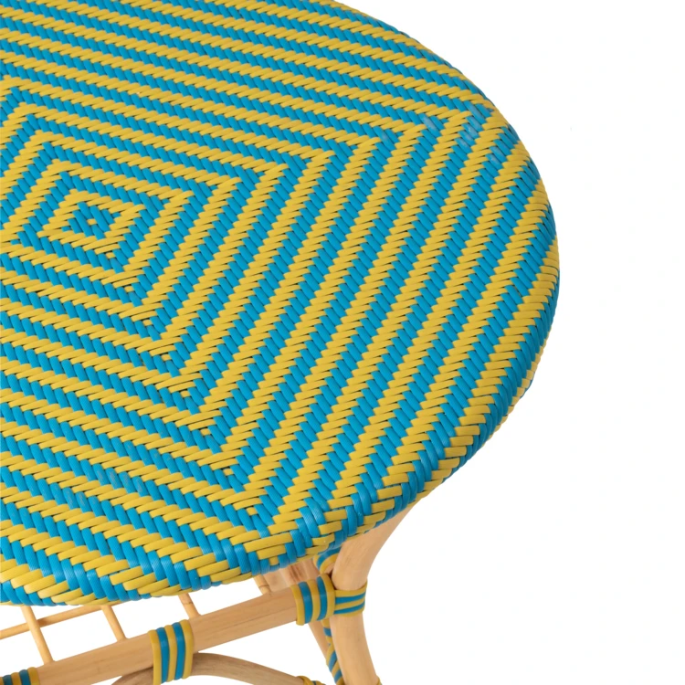 Ronde rieten tuintafel