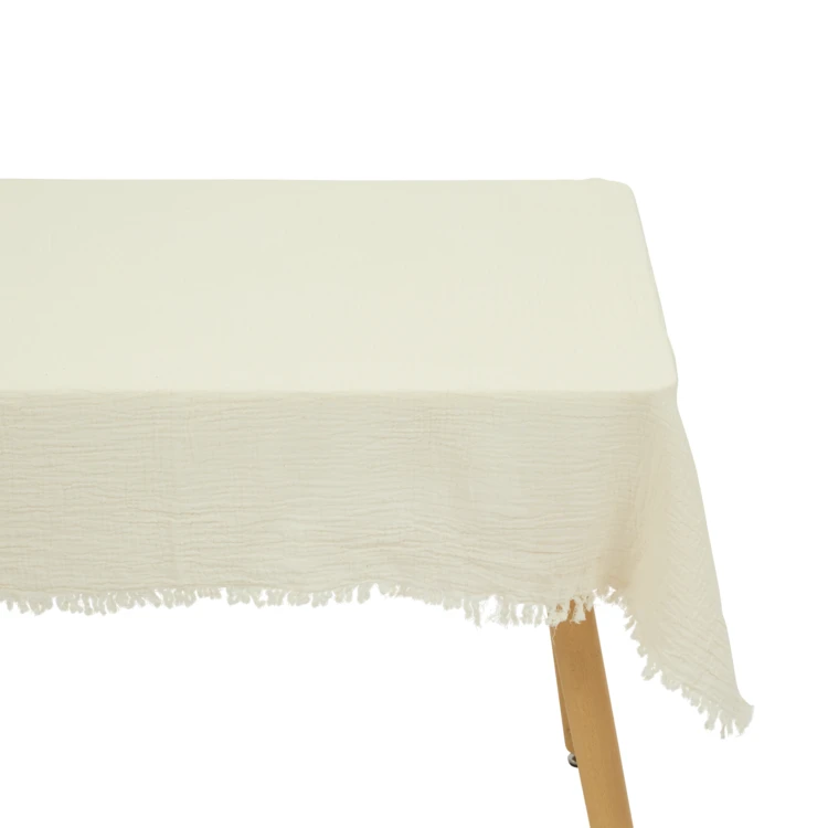 Nappe rectangulaire en coton gaufré