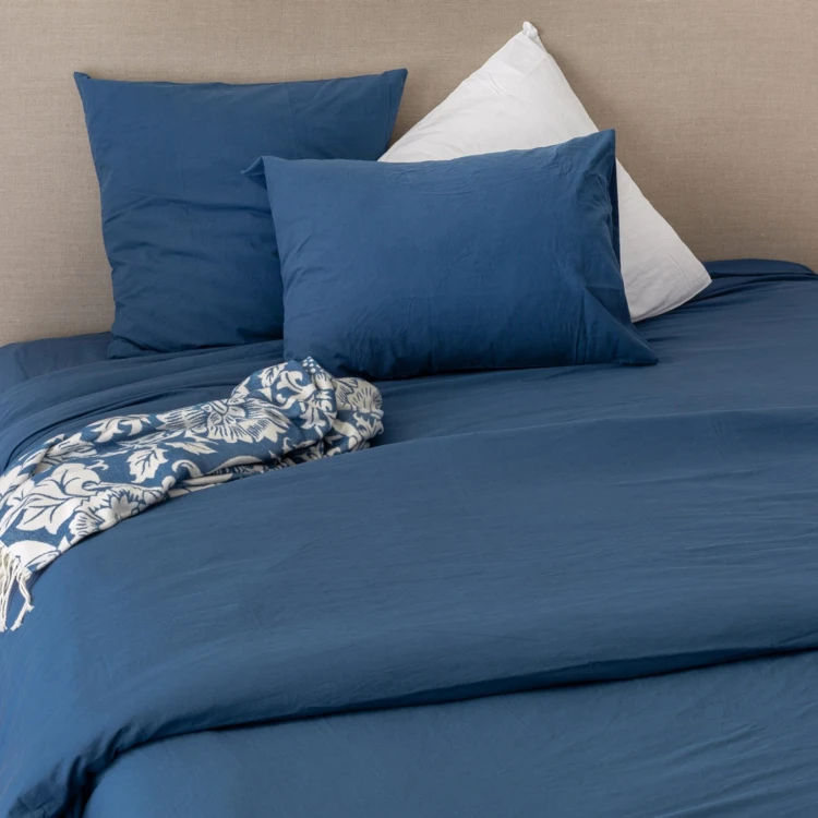 Drap housse en coton Lavé Oekotex