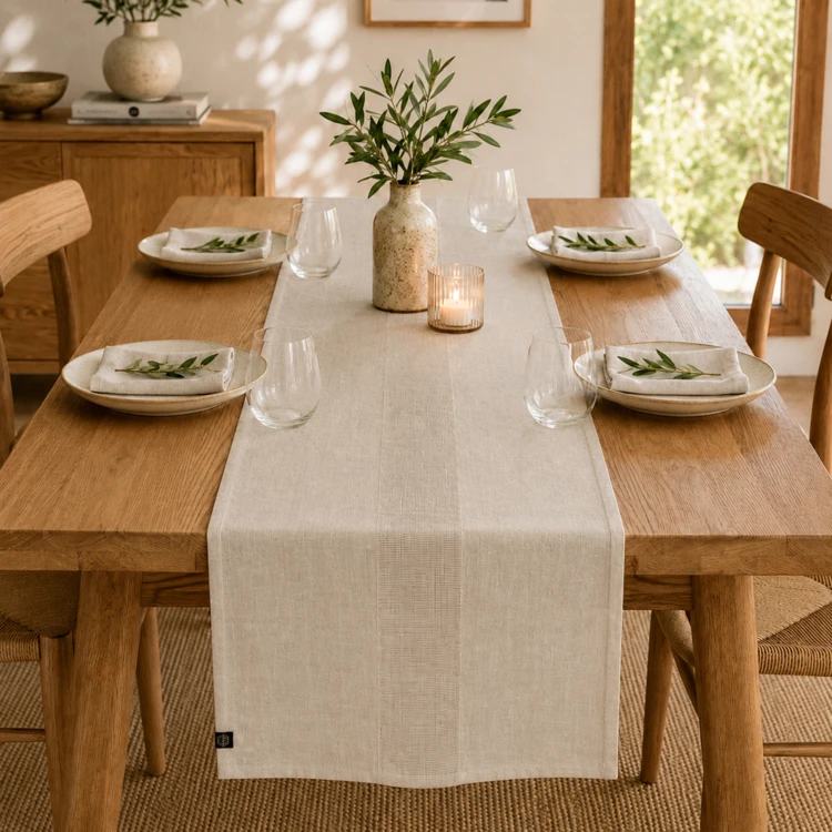 Chemin de table en lin PISE HAOMY
