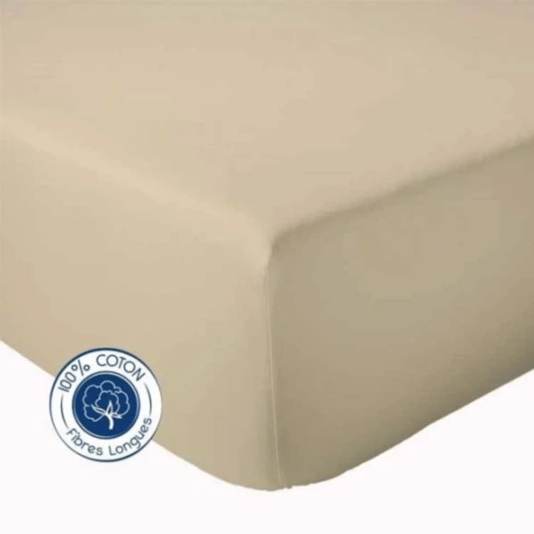 Drap Housse Uni bonnet 30 cm 100% Coton