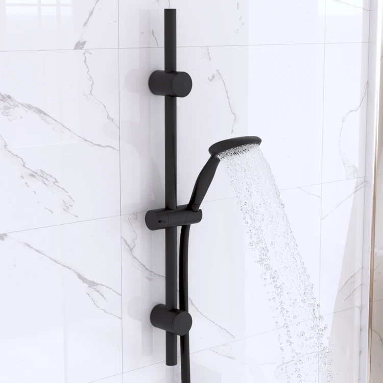 Coluna de duche de 3 peças com chuveiro e mangueira extensível