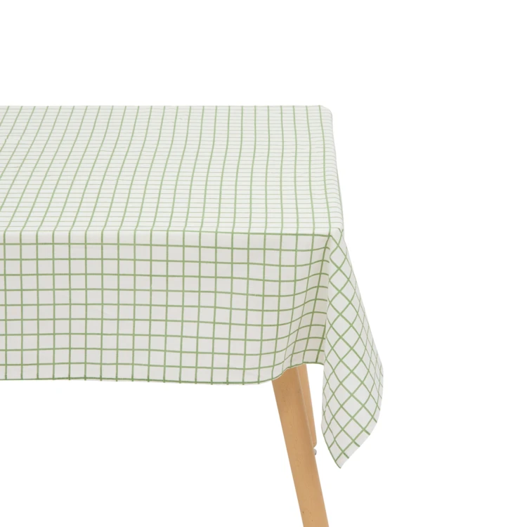 Nappe en coton carreaux traitement hydrofuge