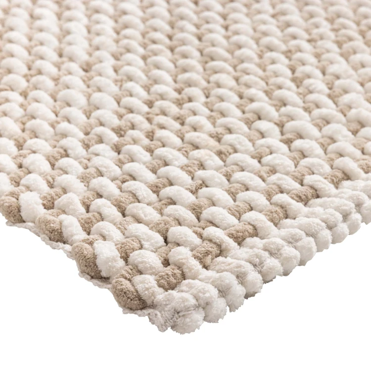 Ultra-absorbierender Chenille-Baumwollpoly-Badeteppich