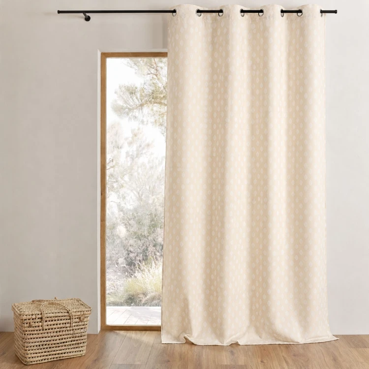 Cortina jacquard com motivos arredondados, de peso
