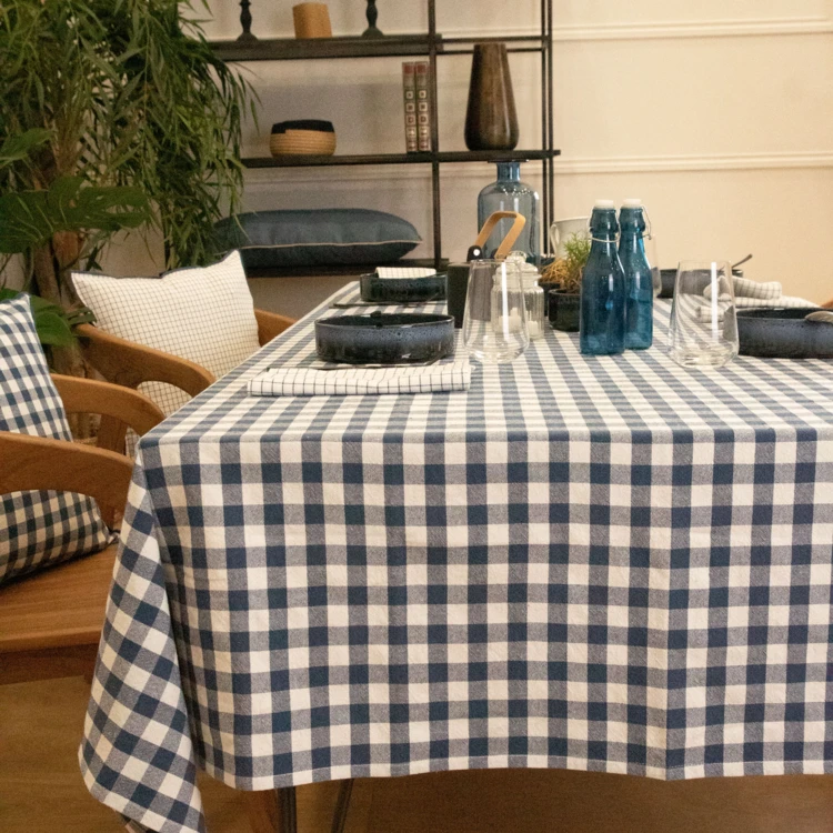 Nappe carrée en coton vichy