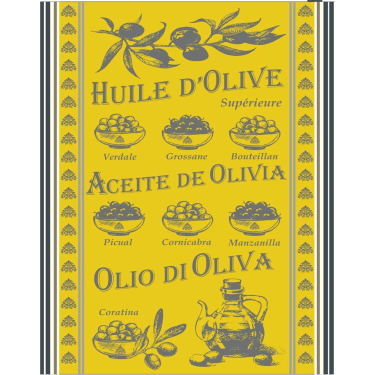 Torchon en coton huile d’olive