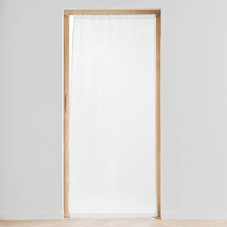 Vorhang großes Fenster mit gewebtem Leinen-Effekt