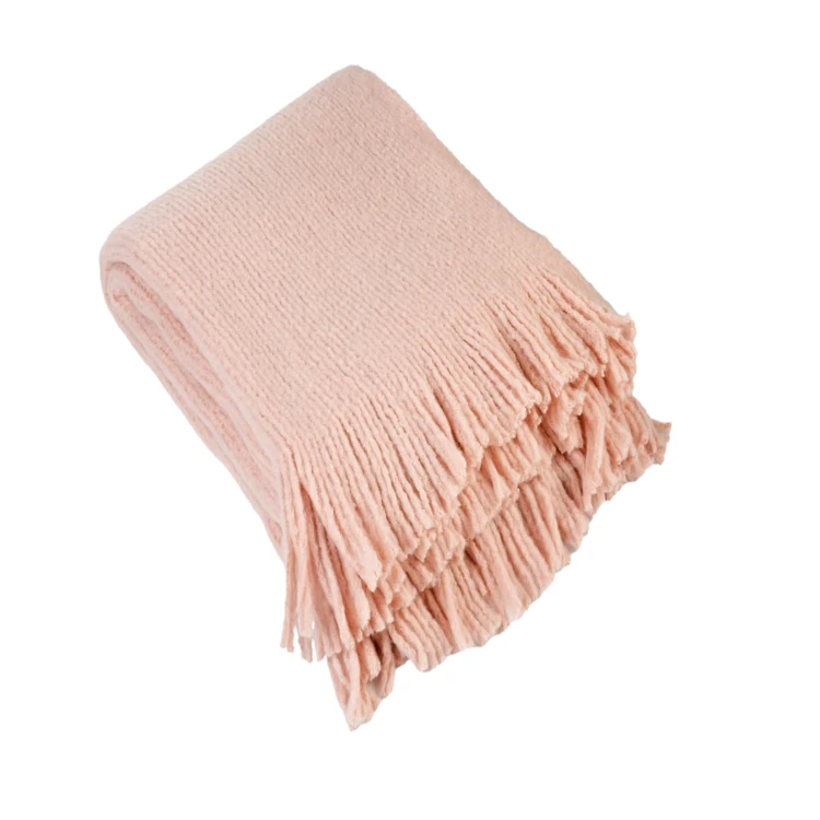 Strickplaid mit Wolleffekt gestrickt