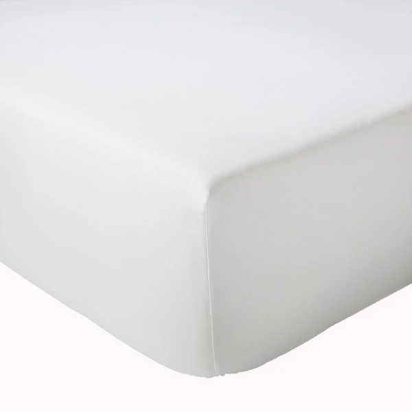 Drap-housse uni en satin de coton