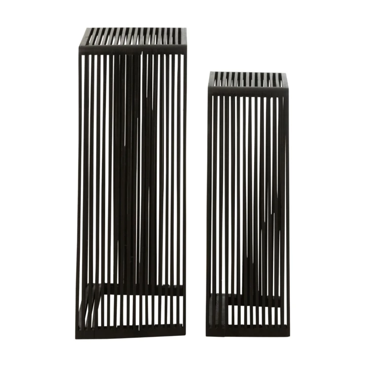 Meuble console gigogne cubique en teck lot de 2