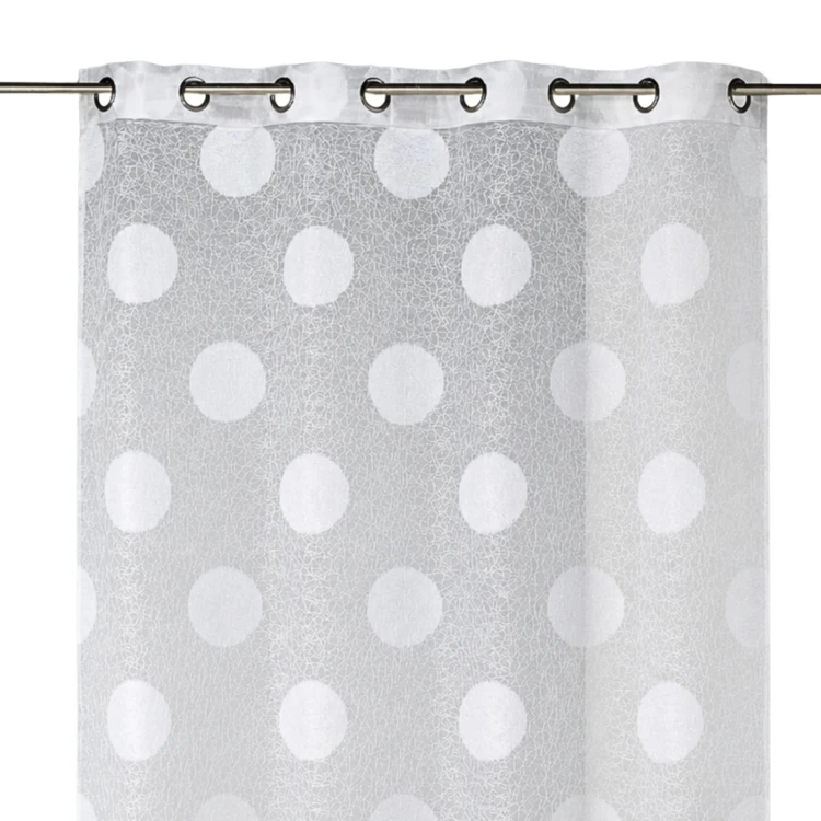 Visillo de organza jacquard bordado con grandes círculos
