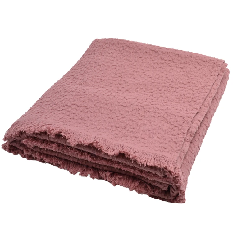 Plaid aus Baumwoll-Jacquard mit Wassertropfenmuster