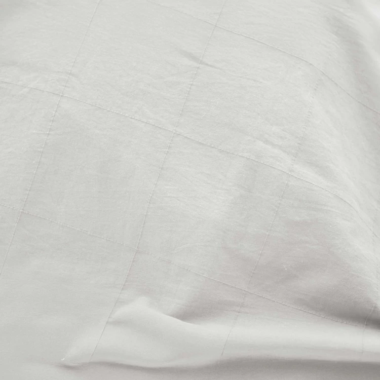 Juego de cama de algodón lavado con estampado de cuadros jacquard