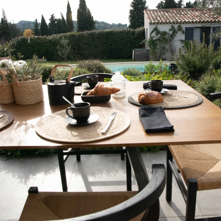 Set de table rond en jute rigide tressée