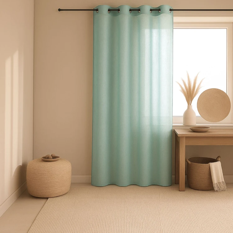Cortinas com efeito linho