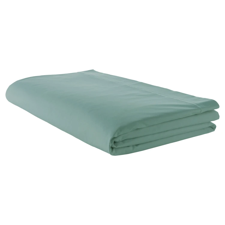 Drap plat piqué uni en percale de coton