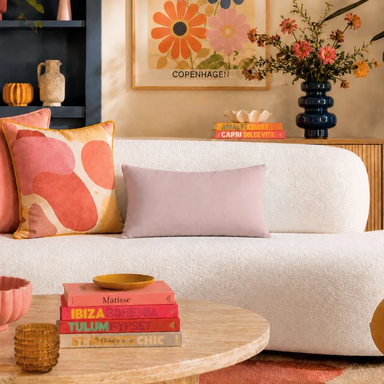 Coussin non déhoussable en coton uni