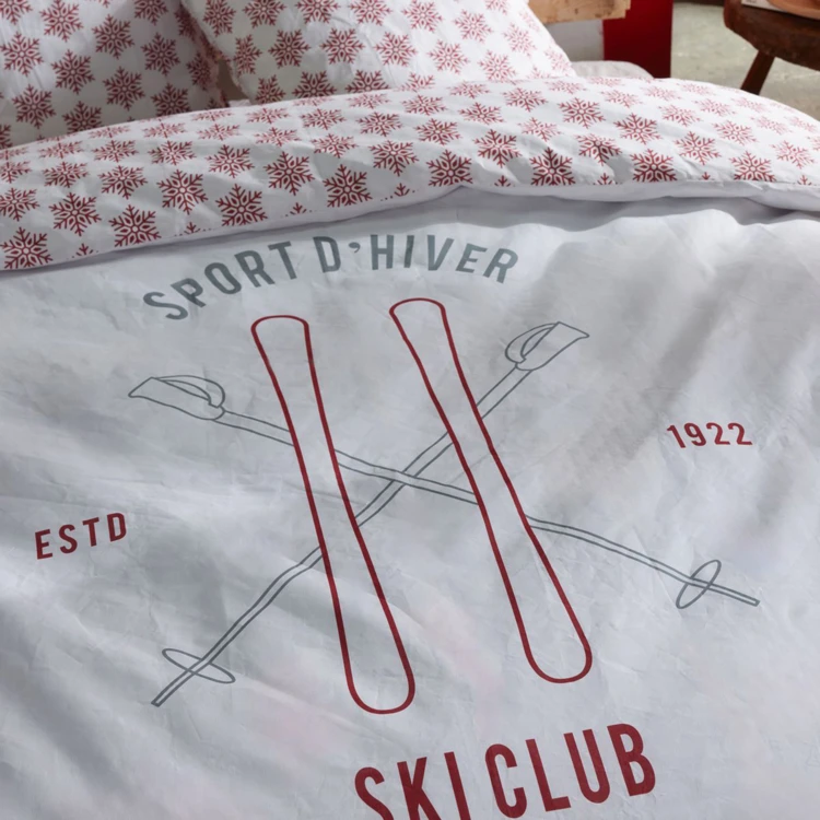 3-teilige Bettwäschegarnitur Berg "Wintersport Ski-Club
