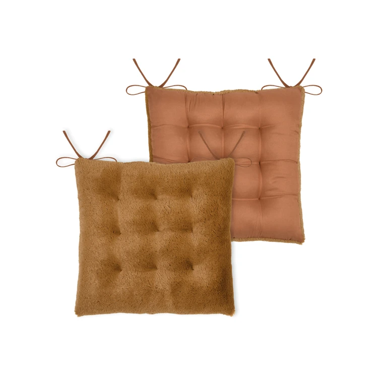 Galette de chaise imitation fourrure