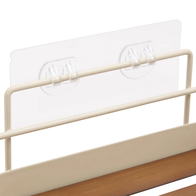 Etagère de douche rectangulaire à coller en acier