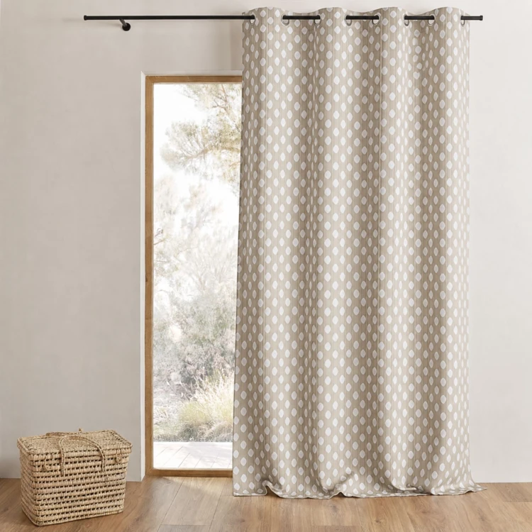 Cortina jacquard com motivos arredondados, de peso