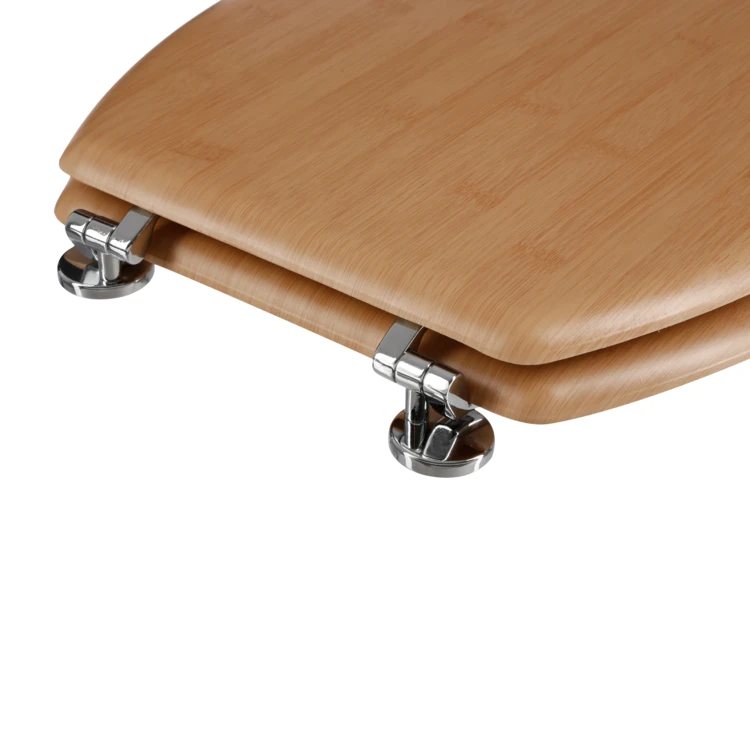 Abattant WC en bois effet bambou
