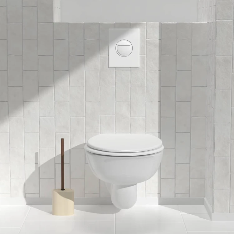 Toilettenbürste mit Bürstenhalter aus Kunstharz