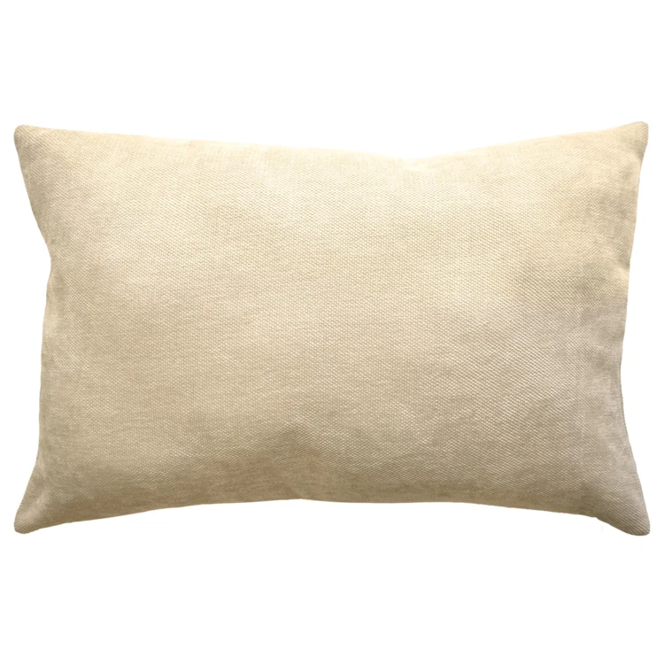 Coussin décoratif rectangulaire déhoussable en velours chenille