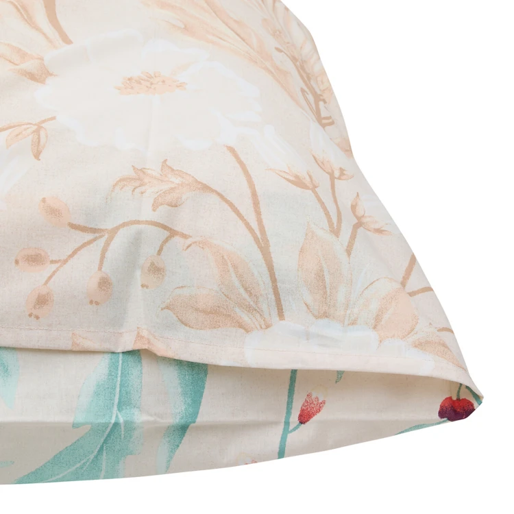 Set da letto a 3 pezzi in cotone reversibile con motivi floreali