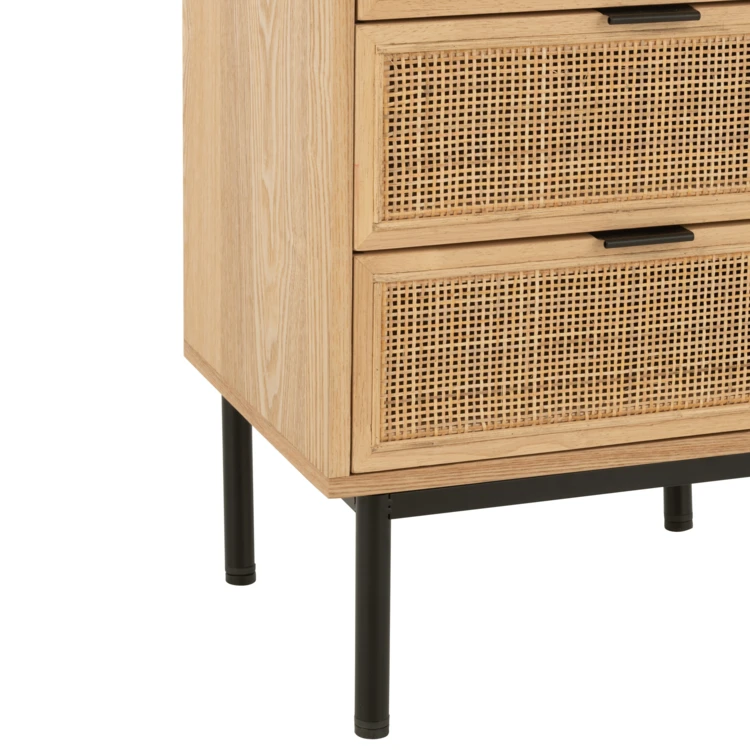 Hohe Holzkommode mit 5 Schubladen