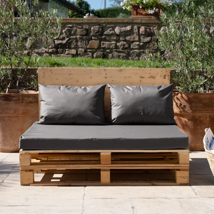 Set di 3 cuscini impermeabili per pallet da esterno MINORQUE sfoderabili