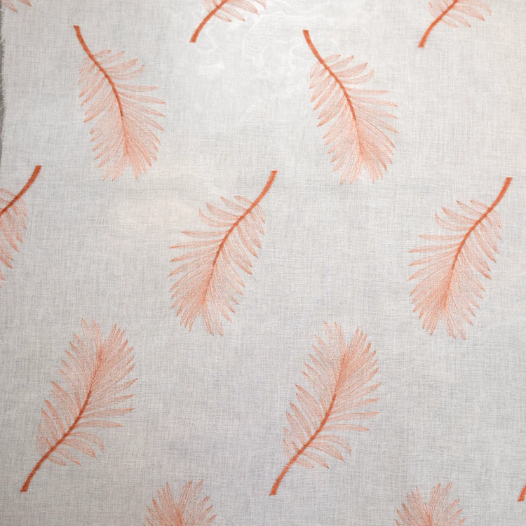 Voile bordado con hojas