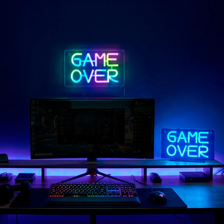 Néon LED Game Over à poser