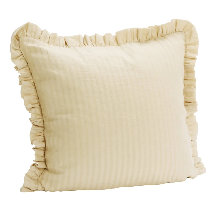 Housse de coussin 100% coton volant plat MADAM STOLTZ