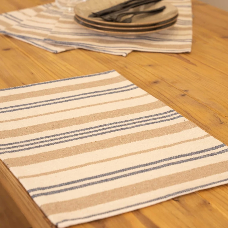 Set de table en coton épais rayures