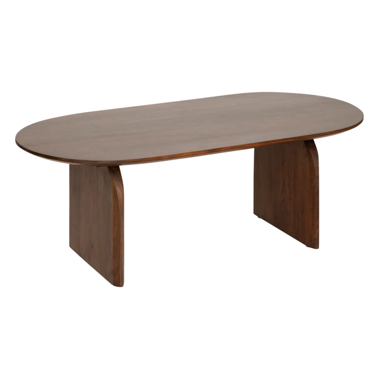 Table basse en manguier avec finition texturée