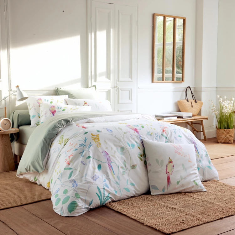 Dekbedovertrek perkal katoen 80 thread count vogels
