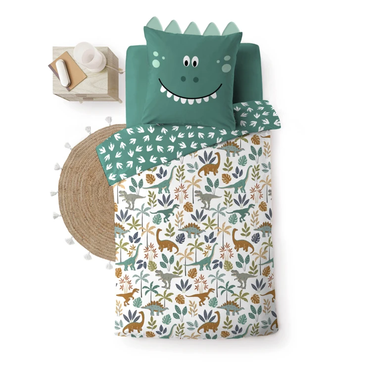 2-delig omkeerbaar dinosaurus bed set
