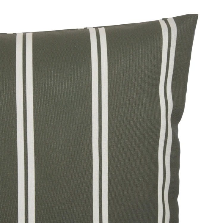 Housse de coussin extérieur rectangulaire à rayures
