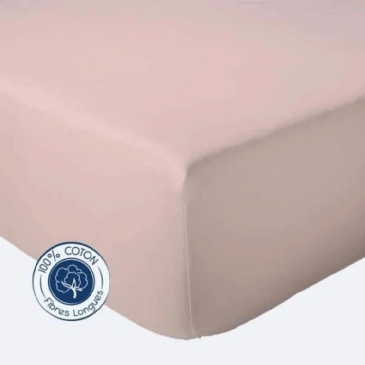 Drap Housse Uni bonnet 30 cm 100% Coton