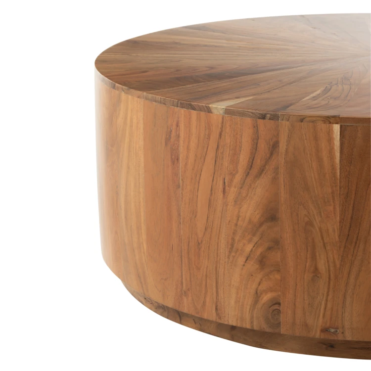 Table basse ronde bois d'acacia