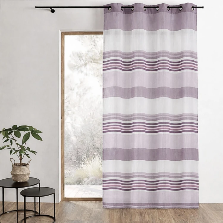 Vorhang Organza gewebte horizontale Streifen