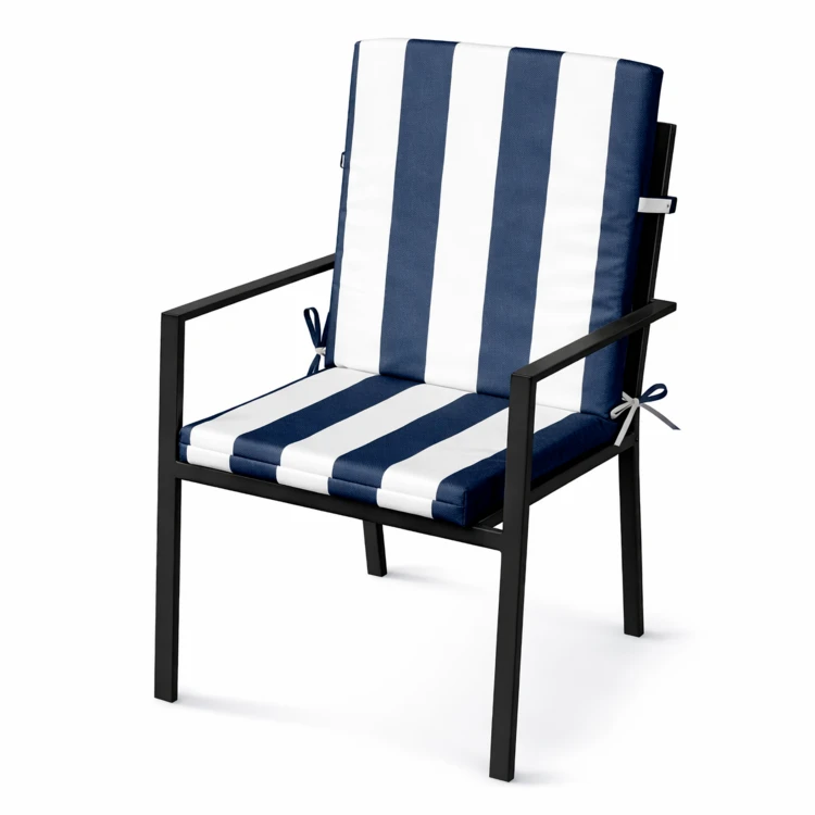 Coussin de fauteuil assise et dossier imperméable  à rayures ARCACHON