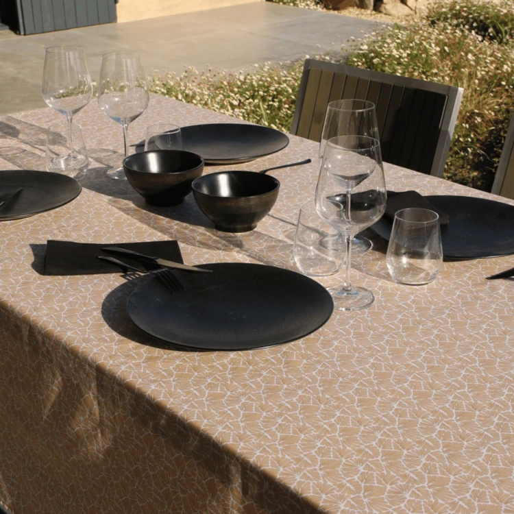 Nappe rectangulaire plastifiée 100% coton