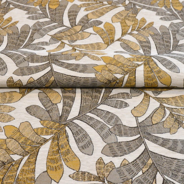 Dämpfender Jacquard-Vorhang mit Pflanzenmotiven