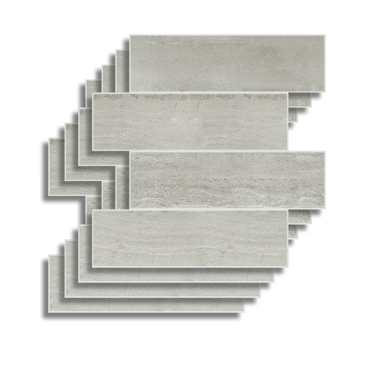 Lot de 4 crédences adhésives murales 3D effet pierre